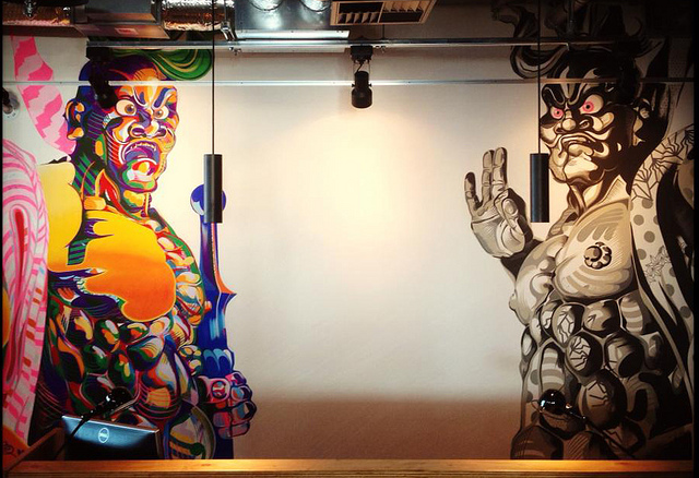 DOPPEL WALL PAINTING at FACEBOOK東京本社、2013